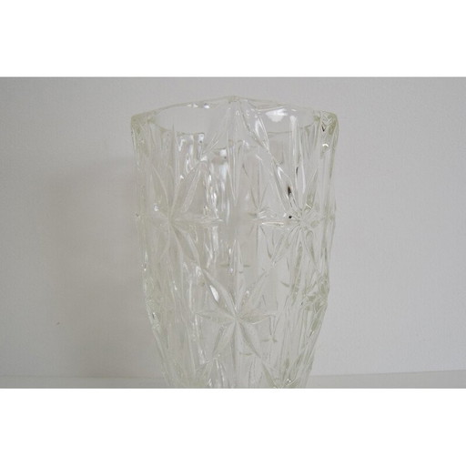 Vase en verre du milieu du siècle, Tchécoslovaquie années 1950
