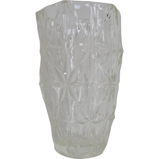 Vase en verre du milieu du siècle, Tchécoslovaquie années 1950
