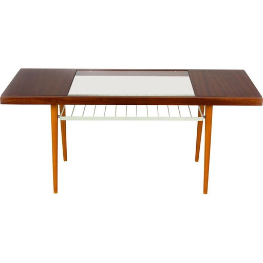 Table basse en verre vintage de Jitona, 1960