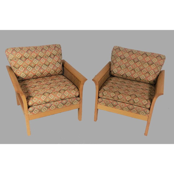Image 1 of Ensemble de 2 fauteuils Rotang vintage d'Arne Norell, 1970