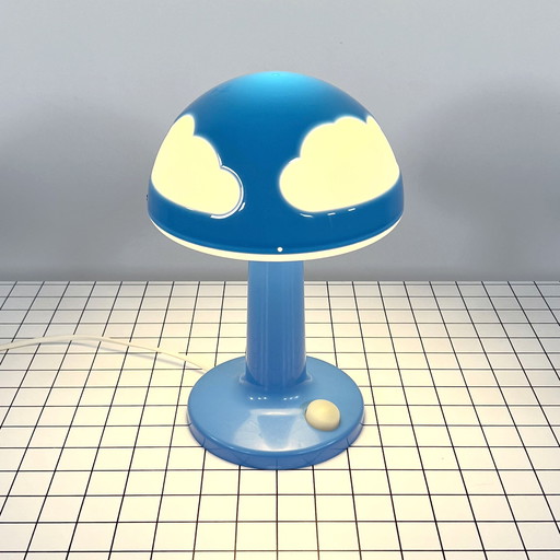 Lampe de table Skojig bleue par Henrik Preutz pour Ikea, 1990S