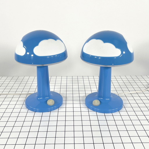 Lampe de table Skojig bleue par Henrik Preutz pour Ikea, 1990S