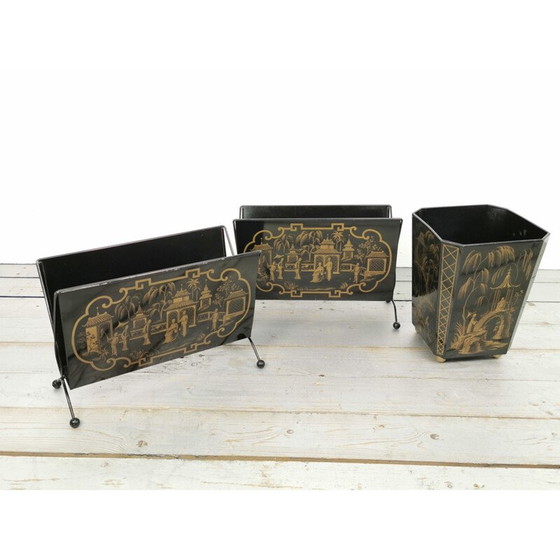 Image 1 of Paire de porte-revues vintage en étain de Worcester Ware, 1960