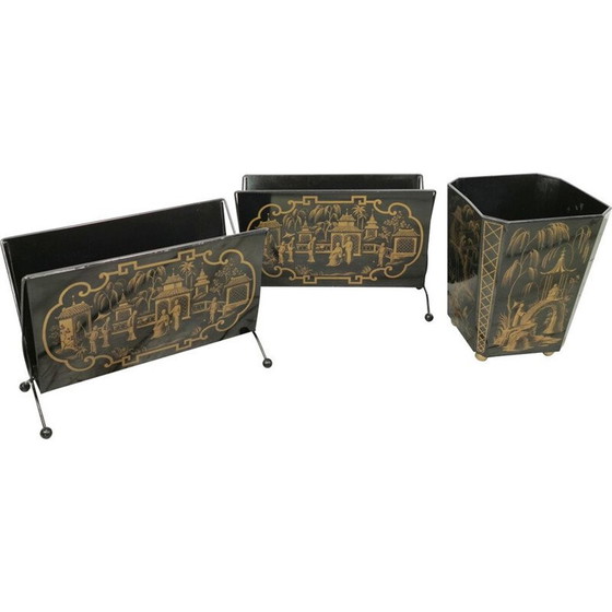 Image 1 of Paire de porte-revues vintage en étain de Worcester Ware, 1960