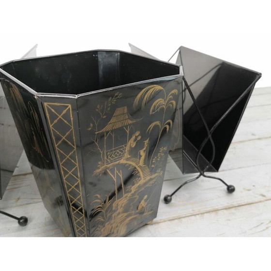 Image 1 of Paire de porte-revues vintage en étain de Worcester Ware, 1960