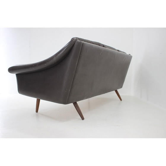 Image 1 of Canapé vintage 3 places en cuir, Danemark 1960