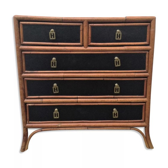 Image 1 of Commode vintage en bambou, 1970