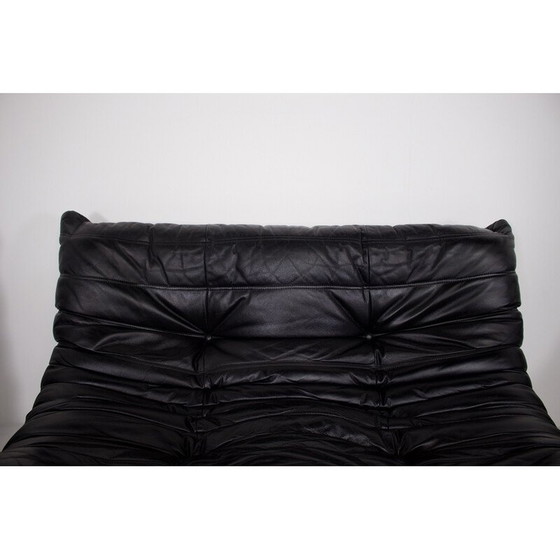 Image 1 of Ensemble de salon Togo en cuir noir pour Ligne Roset, 1970