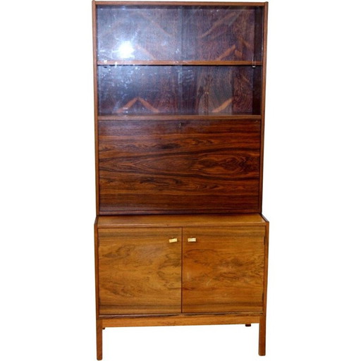 Meuble de bar vintage en bois de rose, Suède 1960