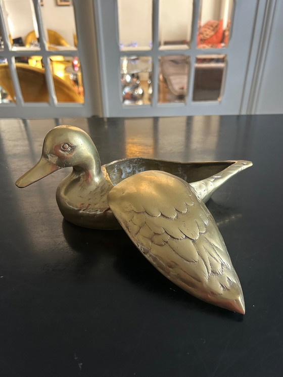 Image 1 of Boîte En Laiton Canard Vintage