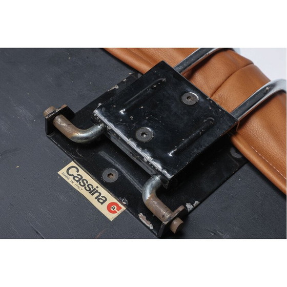 Image 1 of Paire de fauteuils vintage en cuir soriana par Afra et Tobia Scarpa pour Cassina, Italie 1970