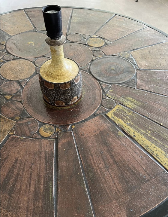 Image 1 of Jette Hellerøe Lampe de table/ pied de lampe, Vintage danois, fait main, Studio Ceramic, 1970S