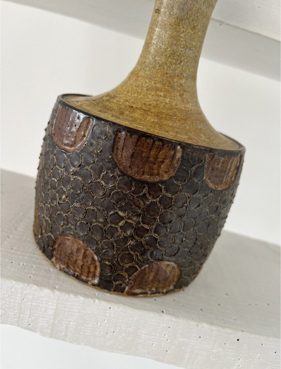 Image 1 of Jette Hellerøe Lampe de table/ pied de lampe, Vintage danois, fait main, Studio Ceramic, 1970S