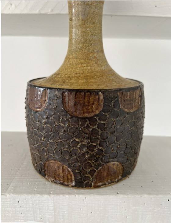Image 1 of Jette Hellerøe Lampe de table/ pied de lampe, Vintage danois, fait main, Studio Ceramic, 1970S