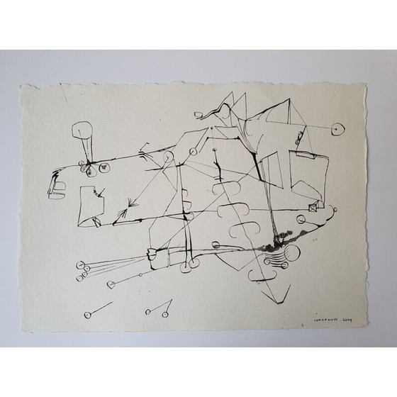 Image 1 of Encre de Chine vintage sur papier n 511 par Jérémie Iordanoff, 2009