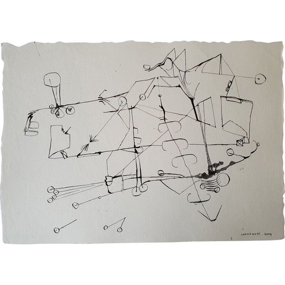 Image 1 of Encre de Chine vintage sur papier n 511 par Jérémie Iordanoff, 2009