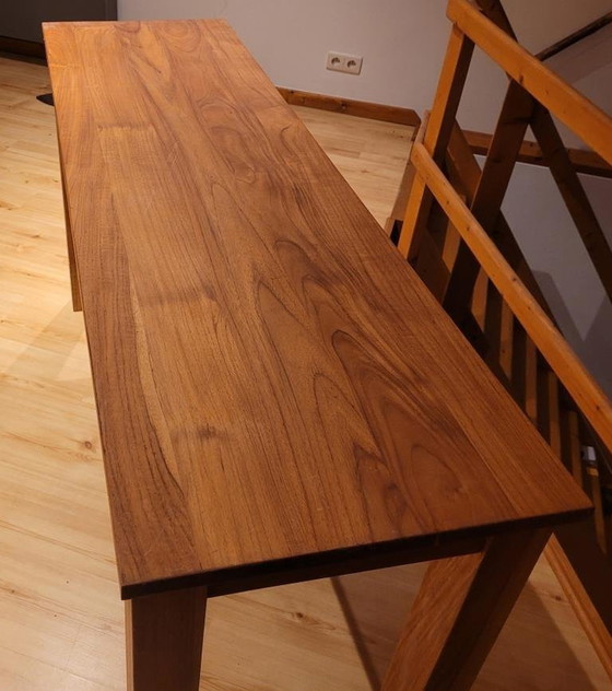 Image 1 of Belle Console Vintage En Teck Massif