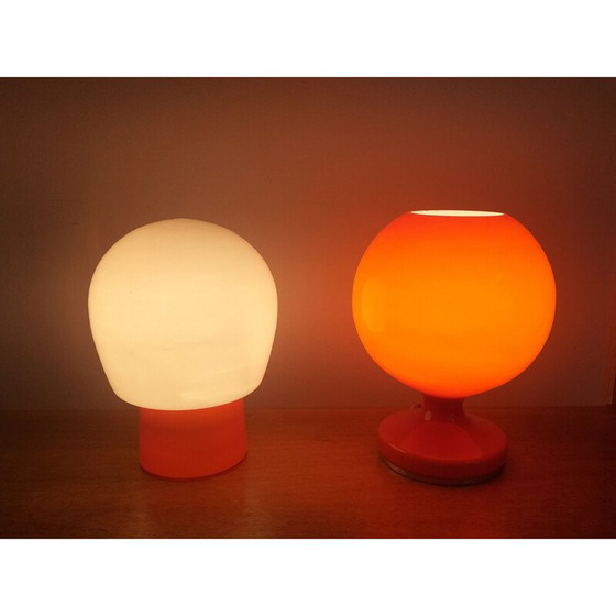 Image 1 of Paire de lampes de table en verre vintage par Stepan Tabery, 1970