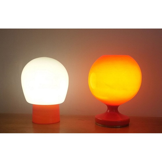 Image 1 of Paire de lampes de table en verre vintage par Stepan Tabery, 1970