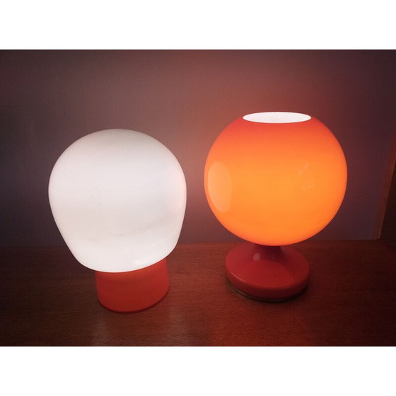 Image 1 of Paire de lampes de table en verre vintage par Stepan Tabery, 1970