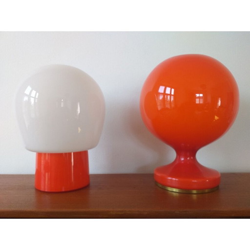 Paire de lampes de table en verre vintage par Stepan Tabery, 1970