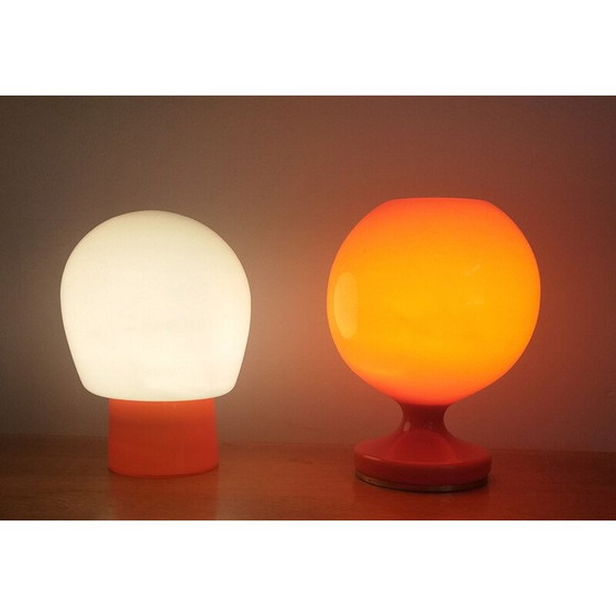 Image 1 of Paire de lampes de table en verre vintage par Stepan Tabery, 1970