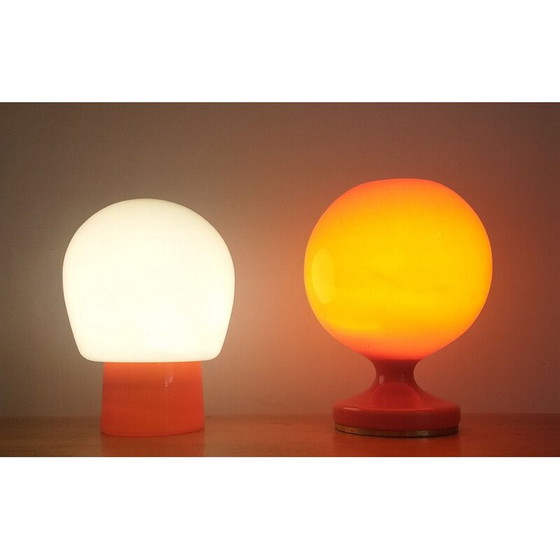 Image 1 of Paire de lampes de table en verre vintage par Stepan Tabery, 1970
