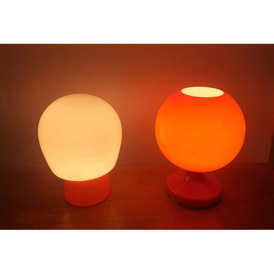 Image 1 of Paire de lampes de table en verre vintage par Stepan Tabery, 1970