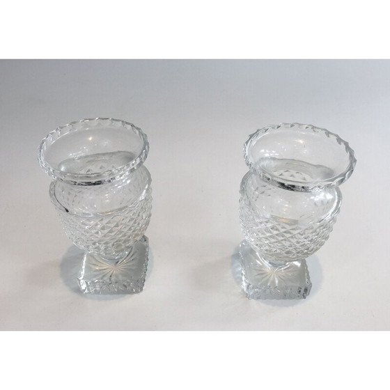 Image 1 of Paire de vases en cristal vintage, 1900