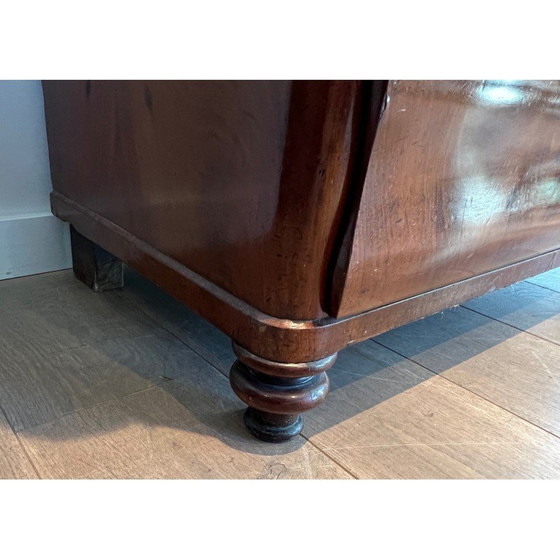 Image 1 of Commode vintage en acajou flammé à 3 tiroirs, France 1820