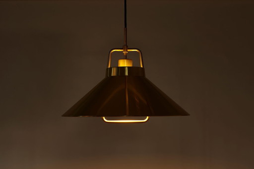 Lampe pendante en laiton par Fog & Mørup, Danemark, années 1970