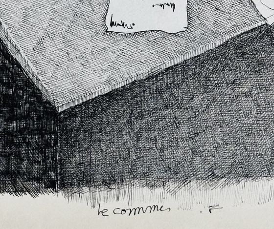 Image 1 of Jean Marie Planque 1932-1992 Ravissante Encre De Chine Vers 1970