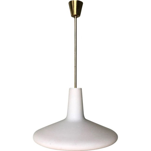 Suspension vintage en opaline 1950