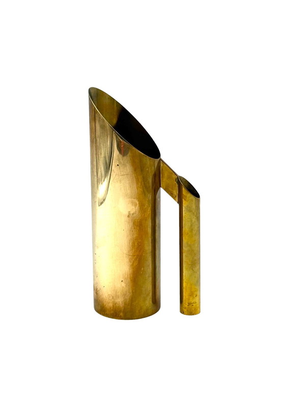 Image 1 of Pichet / vase en laiton de style régence hollywoodienne, Kaleb Italie 1970