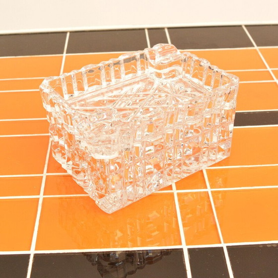 Image 1 of Cendrier vintage en cristal avec étui à cigarettes par Julia, Pologne 1980