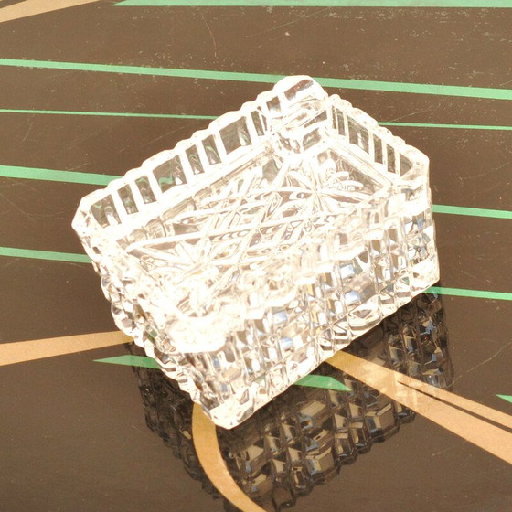 Image 1 of Cendrier vintage en cristal avec étui à cigarettes par Julia, Pologne 1980