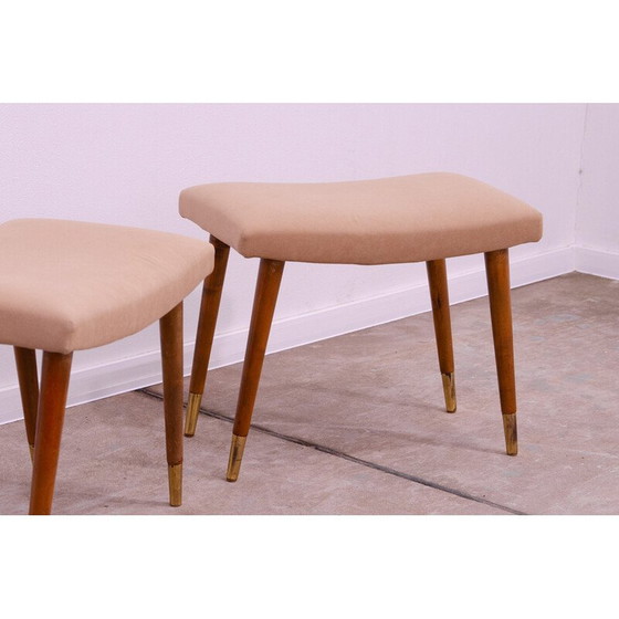 Image 1 of Paire de tabourets de style scandinave par Vyčítal et Sedláček, Tchécoslovaquie, années 1960.