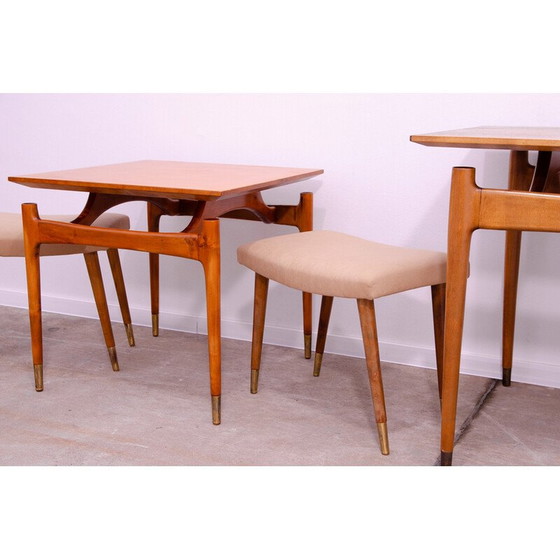 Image 1 of Paire de tabourets de style scandinave par Vyčítal et Sedláček, Tchécoslovaquie, années 1960.