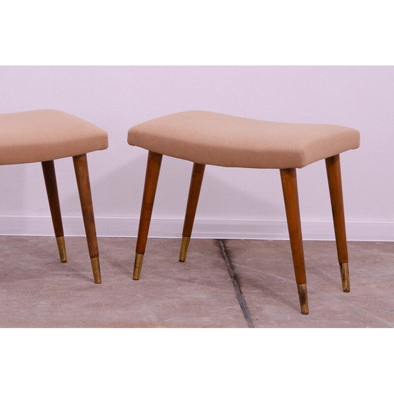 Image 1 of Paire de tabourets de style scandinave par Vyčítal et Sedláček, Tchécoslovaquie, années 1960.