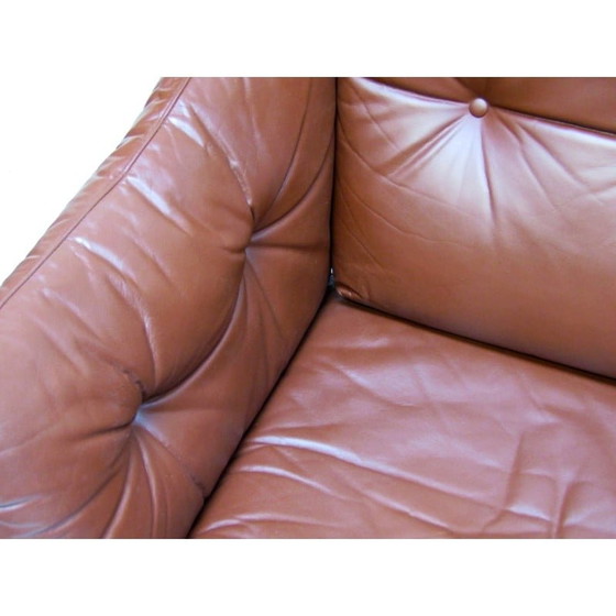 Image 1 of Fauteuil suédois vintage Ilona en cuir par Arne Norell, 1960s