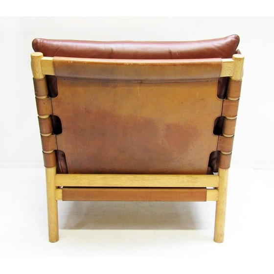 Image 1 of Fauteuil suédois vintage Ilona en cuir par Arne Norell, 1960s