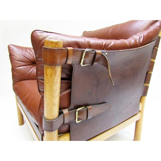 Image 1 of Fauteuil suédois vintage Ilona en cuir par Arne Norell, 1960s