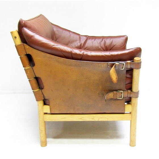 Image 1 of Fauteuil suédois vintage Ilona en cuir par Arne Norell, 1960s