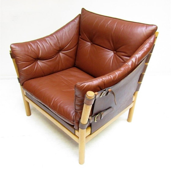 Image 1 of Fauteuil suédois vintage Ilona en cuir par Arne Norell, 1960s