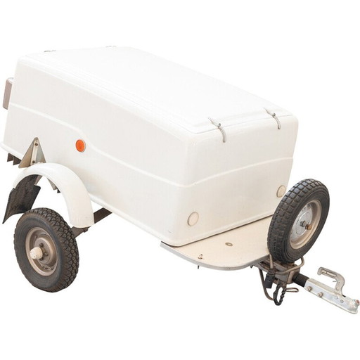 Chariot d'attelage vintage en verre, résine et fer, Italie 1980