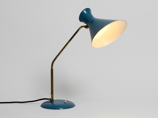 Merveilleuse grande lampe de table Diabolo italienne du milieu du siècle avec cou rotatif