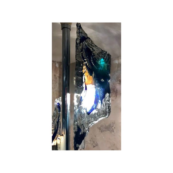 Image 1 of Lampe suspendue vintage en verre de Murano Mazzega, 1970