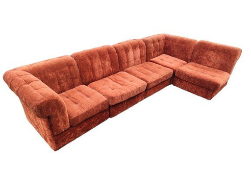 Banquette Sofa Modulable 70'S Modulaire Canapé Velours 