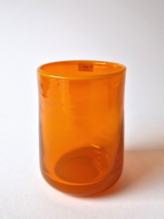 Image 1 of Kosta Boda - Vase orange par Erik Höglund - Signé