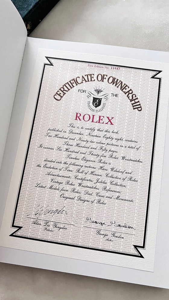 Image 1 of Livre : Rolex By George Gordon / Première édition avec le numéro de série 10203